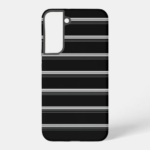 Funda Para Samsung Galaxy S22+ Rayas blancas y negras chic