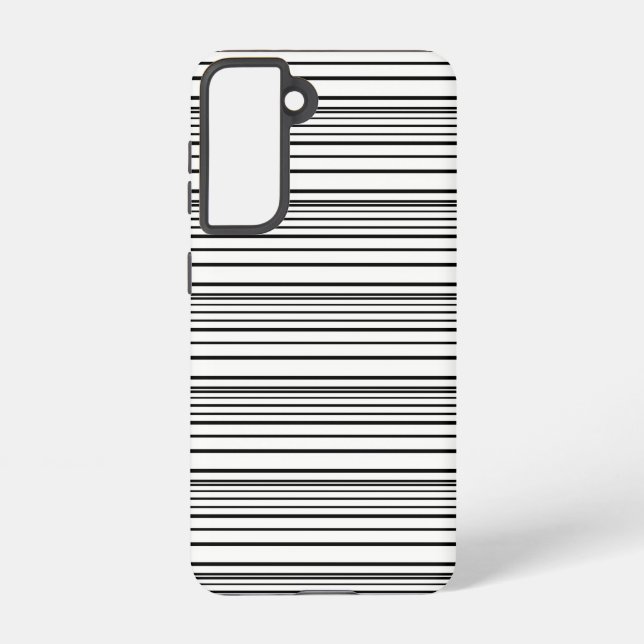 Funda Para Samsung Galaxy Rayas blancas y negras lindas (Reverso )