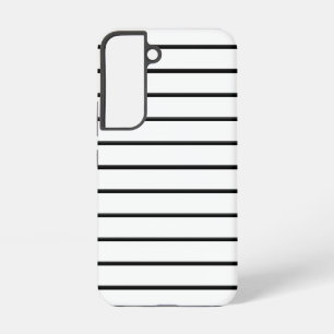 Funda Para Samsung Galaxy S22 Rayas blancas y negras lindas