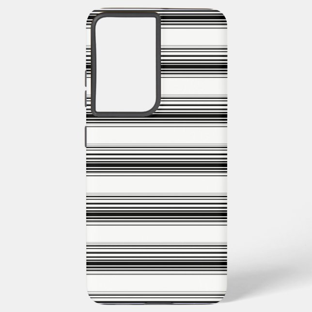Funda Para Samsung Galaxy Rayas blancas y negras modernas (Reverso )