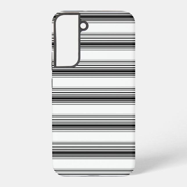 Funda Para Samsung Galaxy Rayas blancas y negras modernas (Reverso )