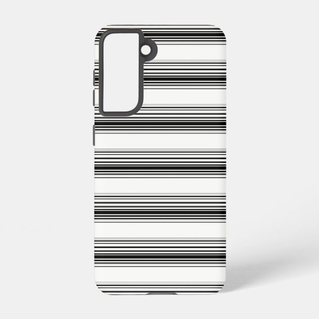 Funda Para Samsung Galaxy Rayas blancas y negras modernas (Reverso )