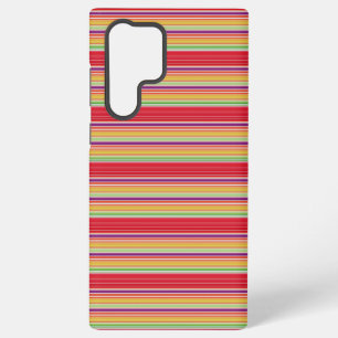 Funda Para Samsung Galaxy S22 Ultra Rayas coloridas rojas lindas