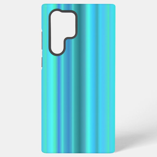 Funda Para Samsung Galaxy Rayas de arcoíris azul verde (Reverso )