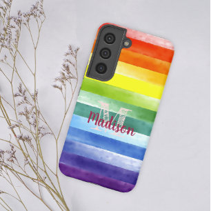 Funda Para Samsung Galaxy S22 Rayas de Orgullo de Arcoíris Colorido Diversión No