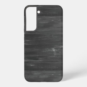 Funda Para Samsung Galaxy S22+ Rayas de textura de madera negra samsung galaxy fu