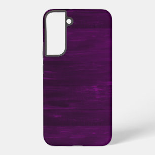 Funda Para Samsung Galaxy S22+ Rayas de textura de madera púrpura samsung galaxy 