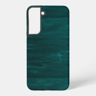 Funda Para Samsung Galaxy S22+ rayas de textura de madera verde azulada samsung g