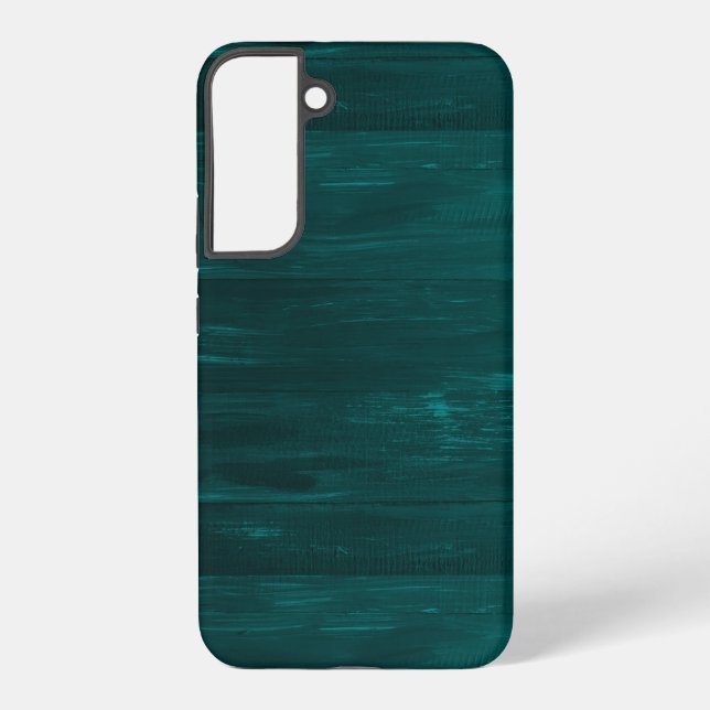 Funda Para Samsung Galaxy rayas de textura de madera verde azulada samsung g (Reverso )