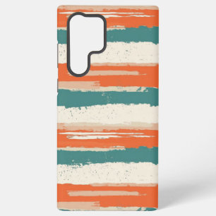 Funda Para Samsung Galaxy S22 Ultra Rayas Desgastadas Pintadas Abstractas Terracota