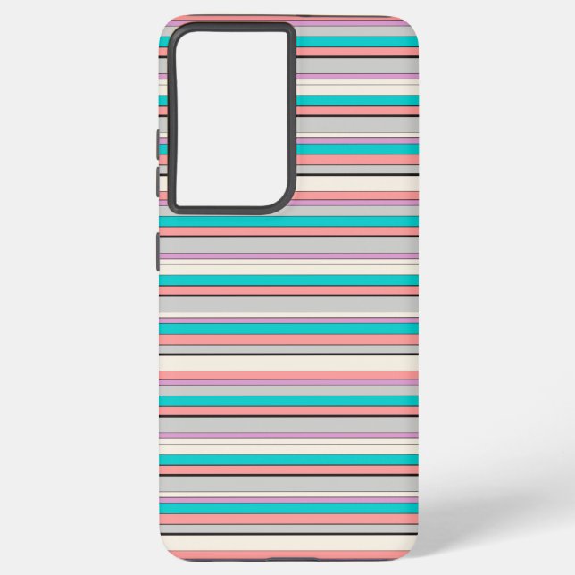 Funda Para Samsung Galaxy Rayas grises acuáticas lindas (Reverso )