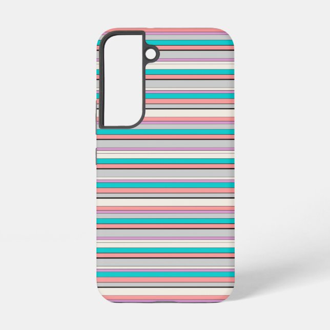 Funda Para Samsung Galaxy Rayas grises acuáticas lindas (Reverso )
