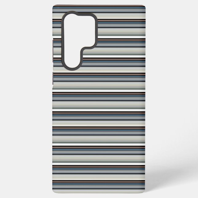 Funda Para Samsung Galaxy Rayas grises blancas lindas (Reverso )