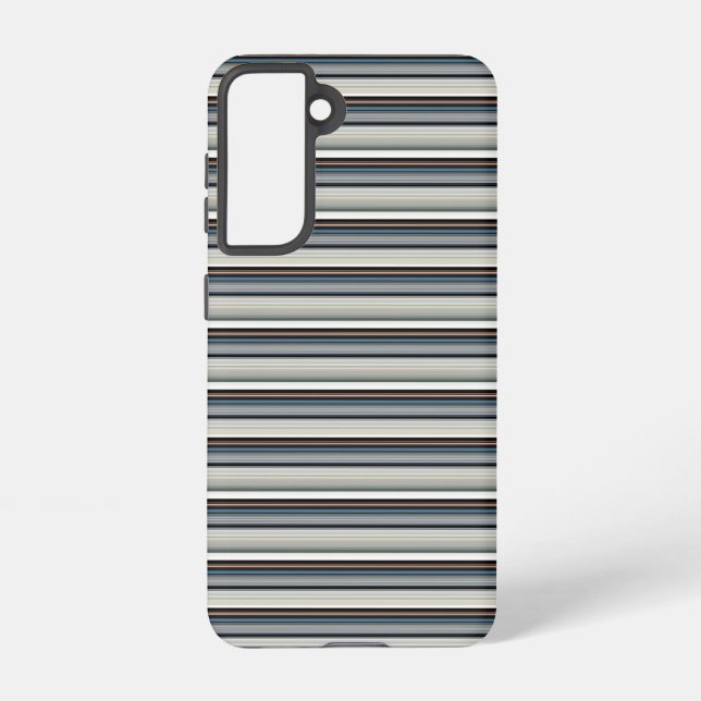 Funda Para Samsung Galaxy Rayas grises blancas lindas (Reverso )