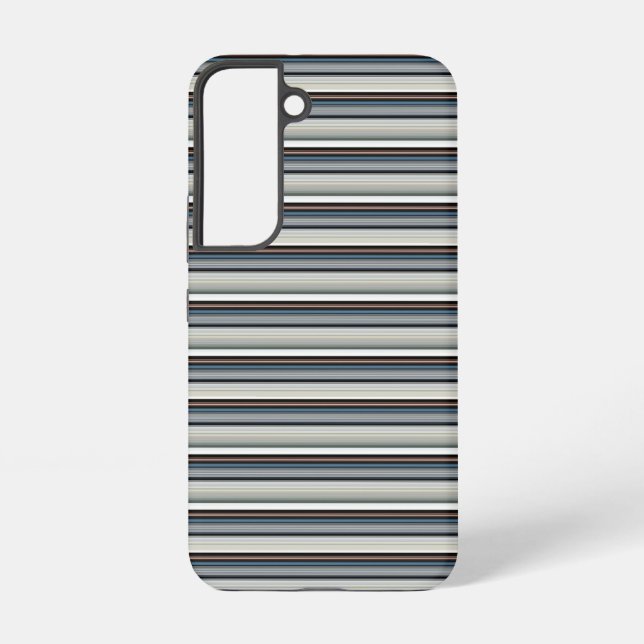 Funda Para Samsung Galaxy Rayas grises blancas lindas (Reverso )