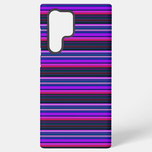 Funda Para Samsung Galaxy Rayas moradas rosadas lindas (Reverso )
