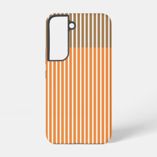 Funda Para Samsung Galaxy S22 Rayas Naranjas marrones