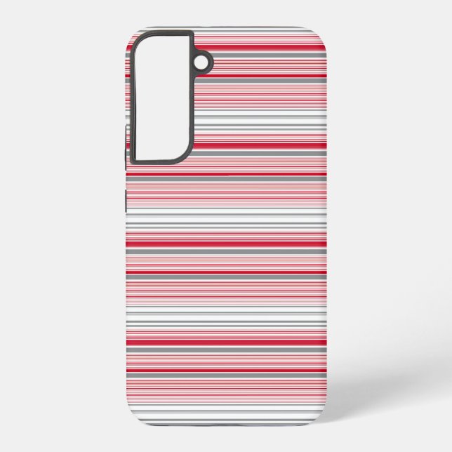 Funda Para Samsung Galaxy Rayas rojas grises lindas (Reverso )