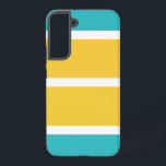 Funda Para Samsung Galaxy S22  Rayas simples - Turquesa y amarillo<br><div class="desc">Rayas simples - Turquesa y amarillo</div>