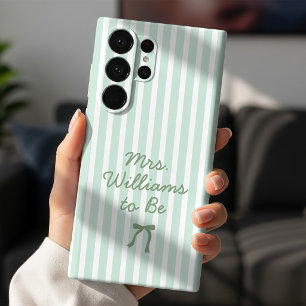 Funda Para Samsung Galaxy S22 Ultra Rayas Verde Salvia Futuro Mrs Personalizado Novi