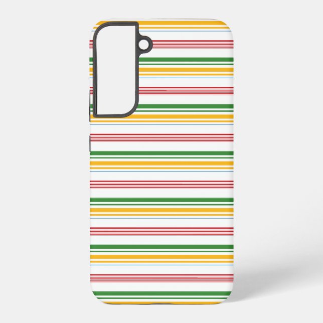 Funda Para Samsung Galaxy Rayas verdes amarillas lindas (Reverso )