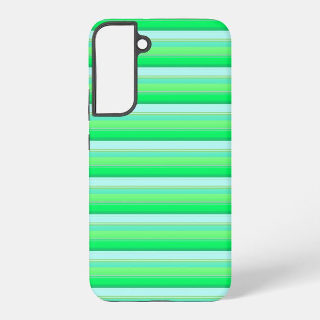 Funda Para Samsung Galaxy Rayas verdes aqua lindas (Reverso )