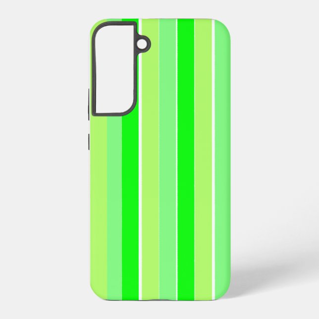 Funda Para Samsung Galaxy Rayas verdes limones (Reverso )