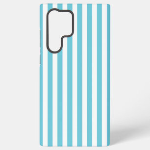 Funda Para Samsung Galaxy S22 Ultra Rayas verticales clásicas de azul claro y blanco
