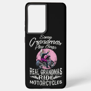 Funda Para Samsung Galaxy S21 Ultra Real Grandmas Ride Motocicleta Diseño Divertido