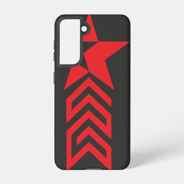 Funda Para Samsung Galaxy Red Star with Chevron Arrows (Reverso )
