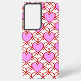 Funda Para Samsung Galaxy S21 Ultra Redes de corazones