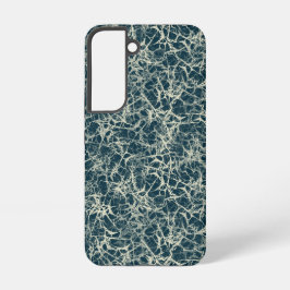 Funda Para Samsung Galaxy S22 Redes de neuronas en azul turquesa - patrón contin