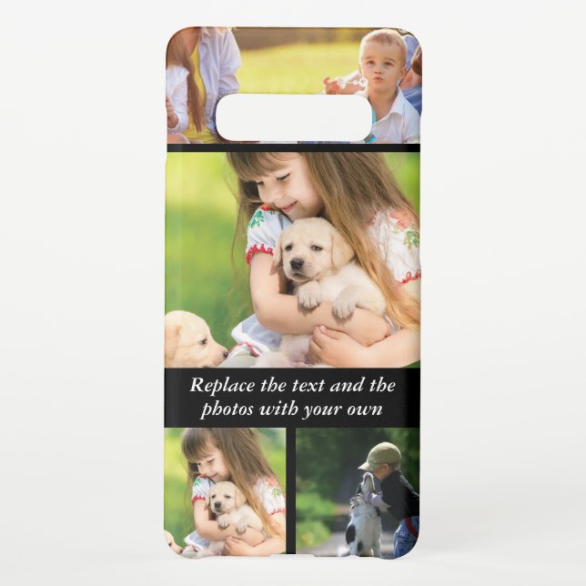 Funda Para Samsung Galaxy Reemplazar texto y fotos con el suyo (Reverso)