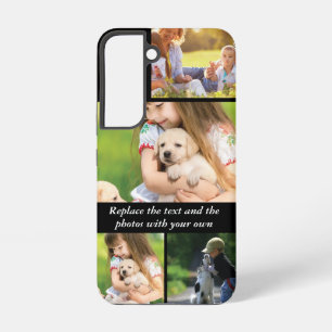 Funda Para Samsung Galaxy S22 Reemplazar texto y fotos con los tuyos