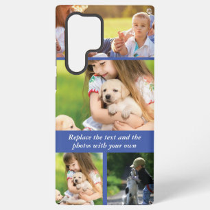 Funda Para Samsung Galaxy S22 Ultra Reemplazar texto y fotos con los tuyos