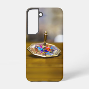 Funda Para Samsung Galaxy S22 Regalo de dreidel de Hanukkah SlipperyJoe base oct