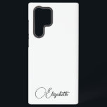 Funda Para Samsung Galaxy S22 Ultra Regalos Elegantes Monograma Tipografía Nombre Blan<br><div class="desc">Elegante Diseño Minimalista Moderno Monograma Típografía Plantilla Mejor Regalos Cajas y Accesorios De Teléfono De Moda Blanco Y Negro / Fundas Samsung / Galaxy S22 Ultra Funda.</div>