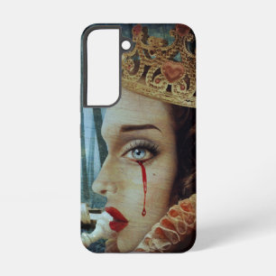 Funda Para Samsung Galaxy S22 Reina de Corazones triste collage surrealista góti