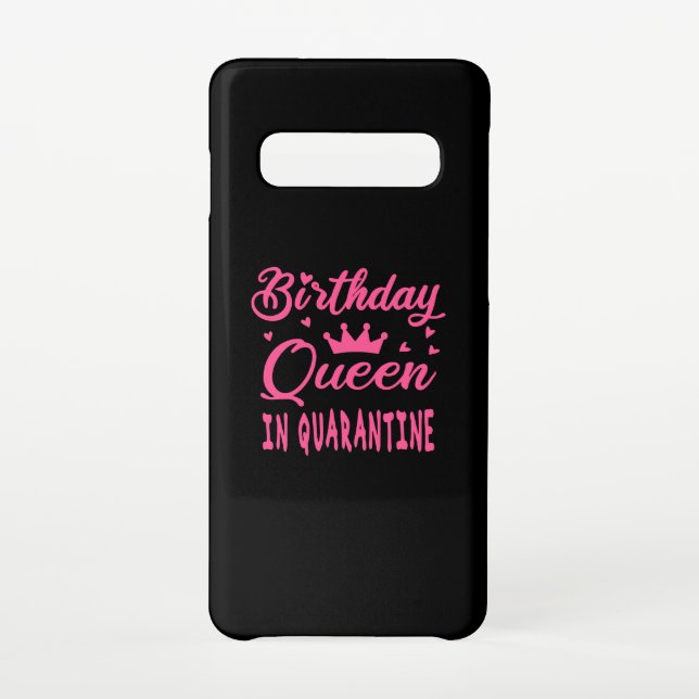 Funda Para Samsung Galaxy Reina de cumpleaños en cuarentena (Reverso)