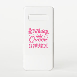 Funda Para Samsung Galaxy S10 Reina de cumpleaños en cuarentena