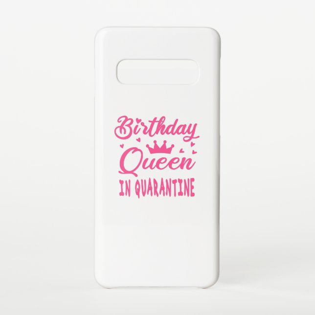 Funda Para Samsung Galaxy Reina de cumpleaños en cuarentena (Reverso)