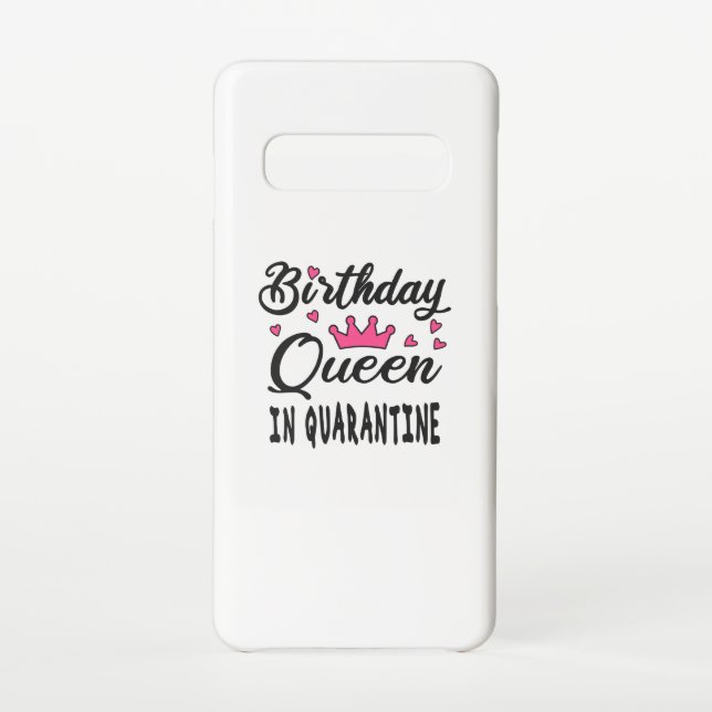 Funda Para Samsung Galaxy Reina de cumpleaños en cuarentena (Reverso)