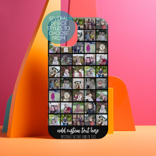 Funda Para Samsung Galaxy S22 Ultra Rejilla de 28 fotos en collage - 2 cuadros de text