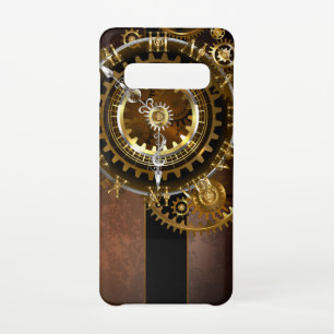 Funda Para Samsung Galaxy S10 Reloj de vapor con engranajes antiguos