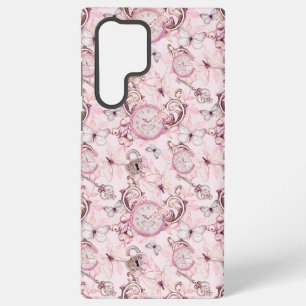 Funda Para Samsung Galaxy S22 Ultra Relojería Floral Steampunk - Flores de Cerezo