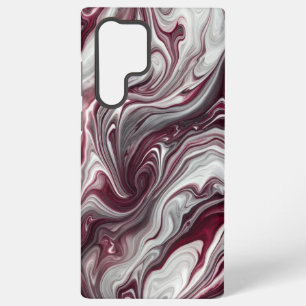 Funda Para Samsung Galaxy S22 Ultra Remolino Plateado y Púrpura