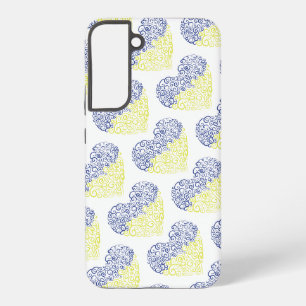Funda Para Samsung Galaxy S22+ Remolinos en espiral mehandi corazón colores de la