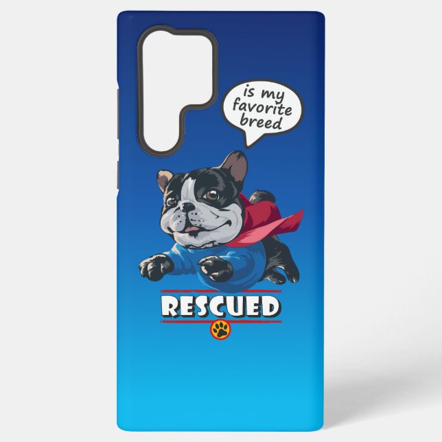 Funda Para Samsung Galaxy Rescatado es mi raza favorita (Reverso )