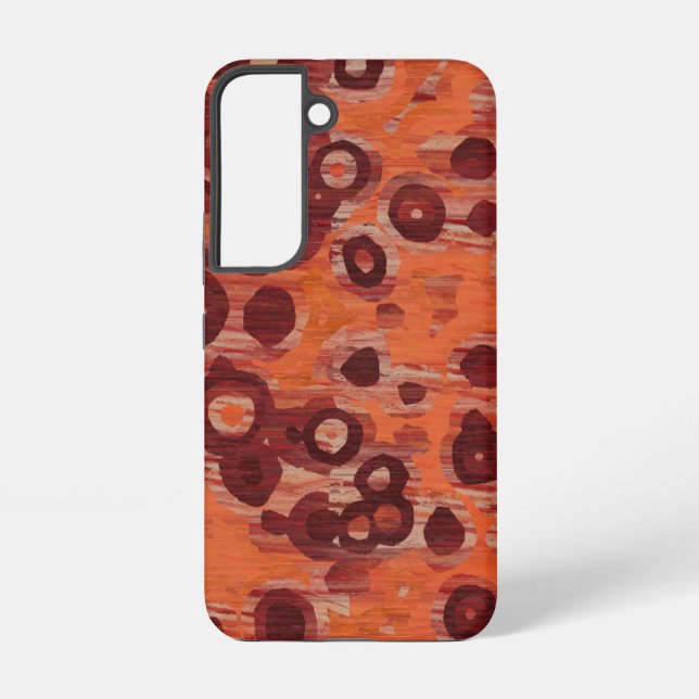 Funda Para Samsung Galaxy resumen abstracto rojo y naranja (Reverso )