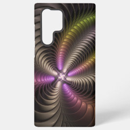 Funda Para Samsung Galaxy S22 Ultra Resumen brillante Trippy Colorido arte fractal 3D